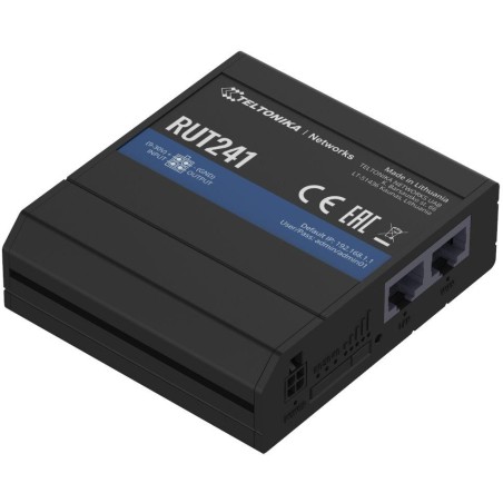 Teltonika LTE Wi-Fi Router RUT241, 2,4 GHz, 802.11b/g/n, 2/3/4G, LTE, 1x DI/DO