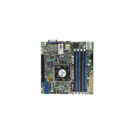 SUPERMICRO mini-ITX MB Xeon D-1518 (4C/8T), 4x DDR4 ECC DIMM,6xSATA, PCI-E 3.0 x16, 2x10GbE LAN, IPMI