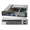 SUPERMICRO 2U short depth front IO chassis 3x 3,5" HS SAS/SATA, DVD, 2x800W (titanium), WIO