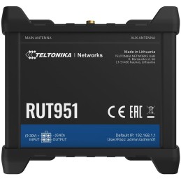 Teltonika LTE Wi-Fi Router RUT951, 2,4 GHz, 802.11b/g/n, 2/3/4G, LTE