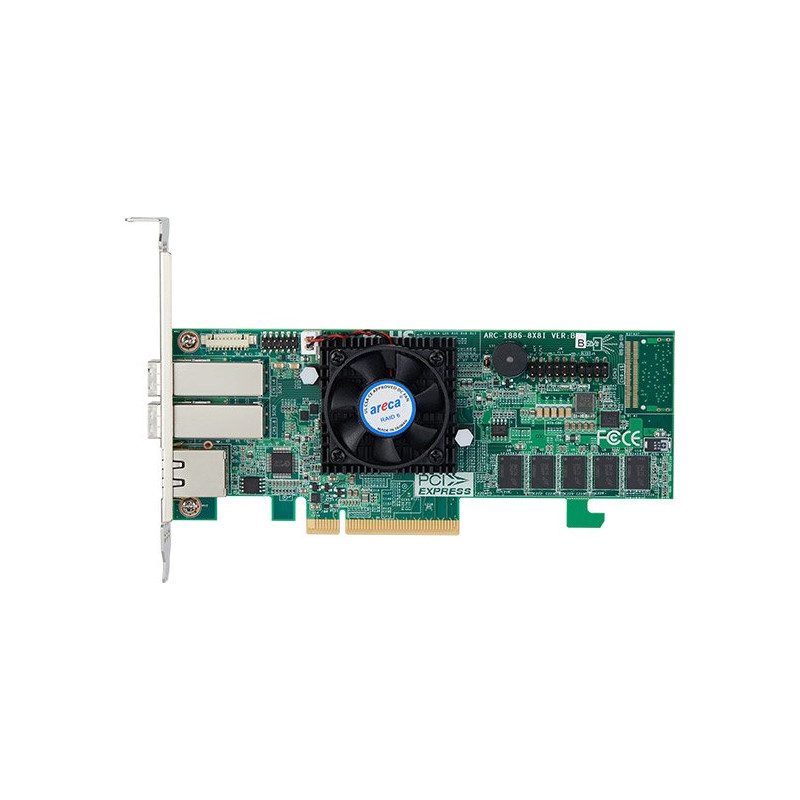 ARECA Tri-mode RAID card 8-port ext. (2x SFF-8644) 8GB DDR4, PCIe4.0 x8 Card, LP