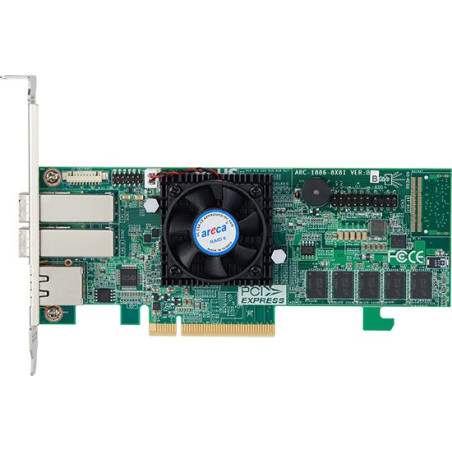 ARECA Tri-mode RAID card 8-port ext. (2x SFF-8644) 8GB DDR4, PCIe4.0 x8 Card, LP
