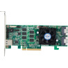 ARECA Tri-mode RAID card 16-port (2x SFF-8654) 8GB DDR4, PCIe4.0 x8 Card, LP