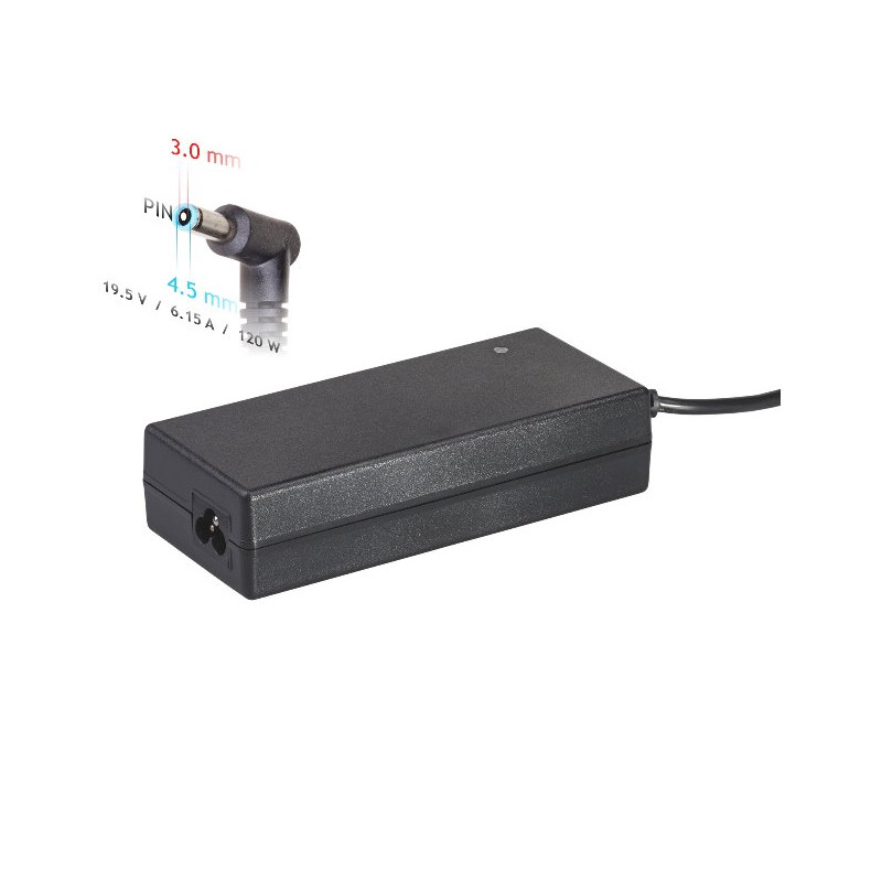 Akyga Nabíjecka na notebook 19.5V/6.15A 120W 4.5 x 3.0 mm + pin pro HP/Compaq