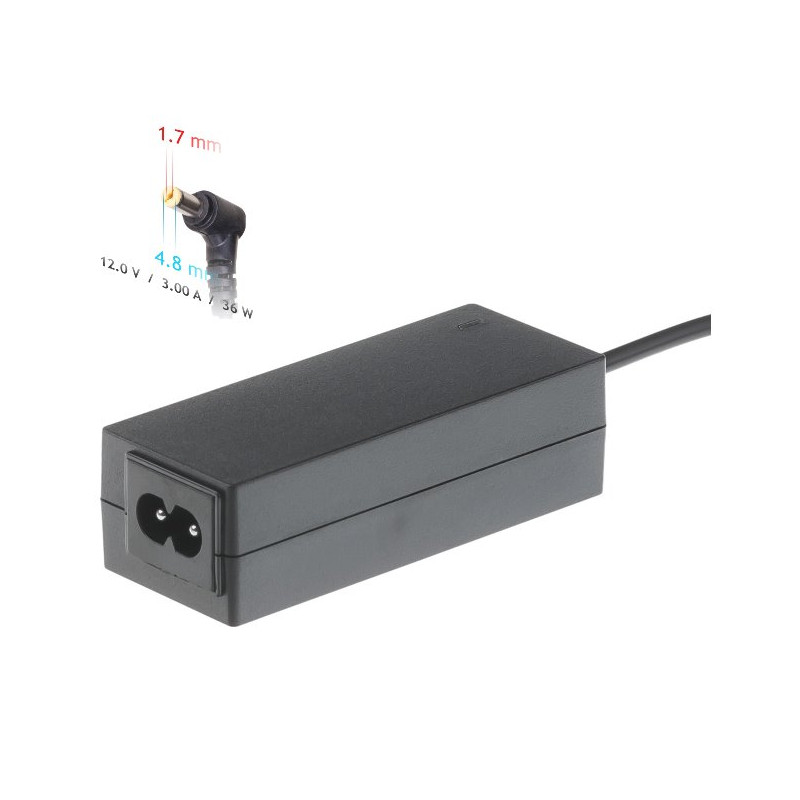Akyga Nabíjecka na notebook 12V/3.0A 36W 4.8 x 1.7 mm pro Asus