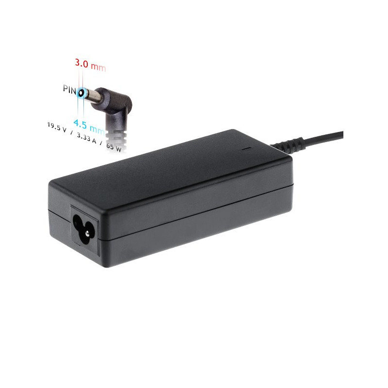 Akyga Nabíjecka na notebook 19.5V/3.33A 65W 4.5 x 3.0 mm + pin pro Dell