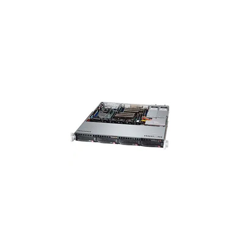 SUPERMICRO 1U chassis 4x 3,5" HS SAS/SATA, 2x600W (Platinum)