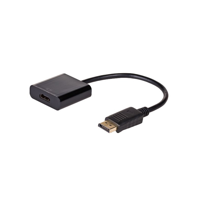 Akyga adaptér DisplayPort/HDMI/ABS/PVC/cerná