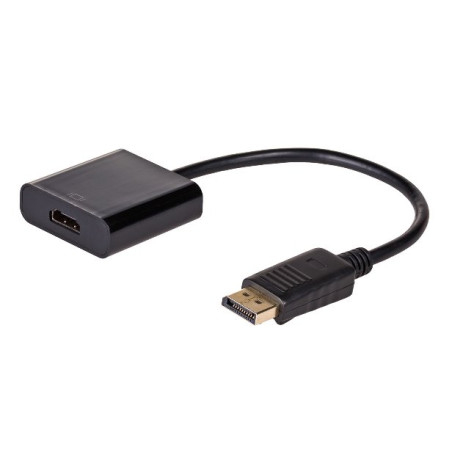 Akyga adaptér DisplayPort/HDMI/ABS/PVC/cerná