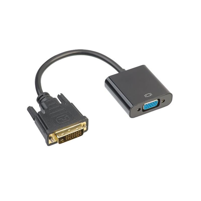 Akyga Adaptér s kabelem DVI/VGA, 15cm