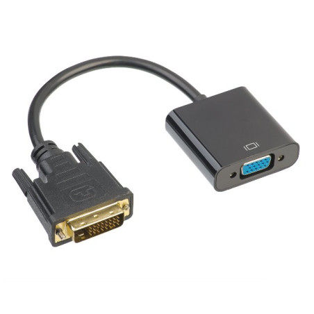 Akyga Adaptér s kabelem DVI/VGA, 15cm