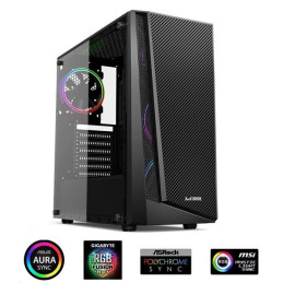 1stCOOL RAINBOW 3 EVO, skrinka ATX, 2x ARGB LED fan, USB3.0, čierna