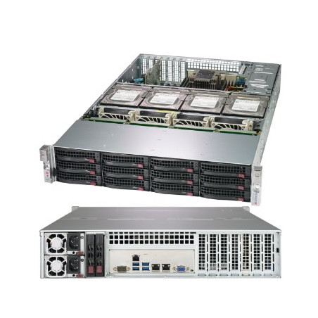 SUPERMICRO 2U chassis 12+4x 3,5" HS SAS3/SATA, 2x1000W (80PLUS Titaninum)