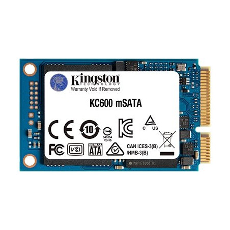Kingston SSD 256GB KC600 mSATA 3D TLC SM2259 (ctení/zápis: 550/500MB/s)