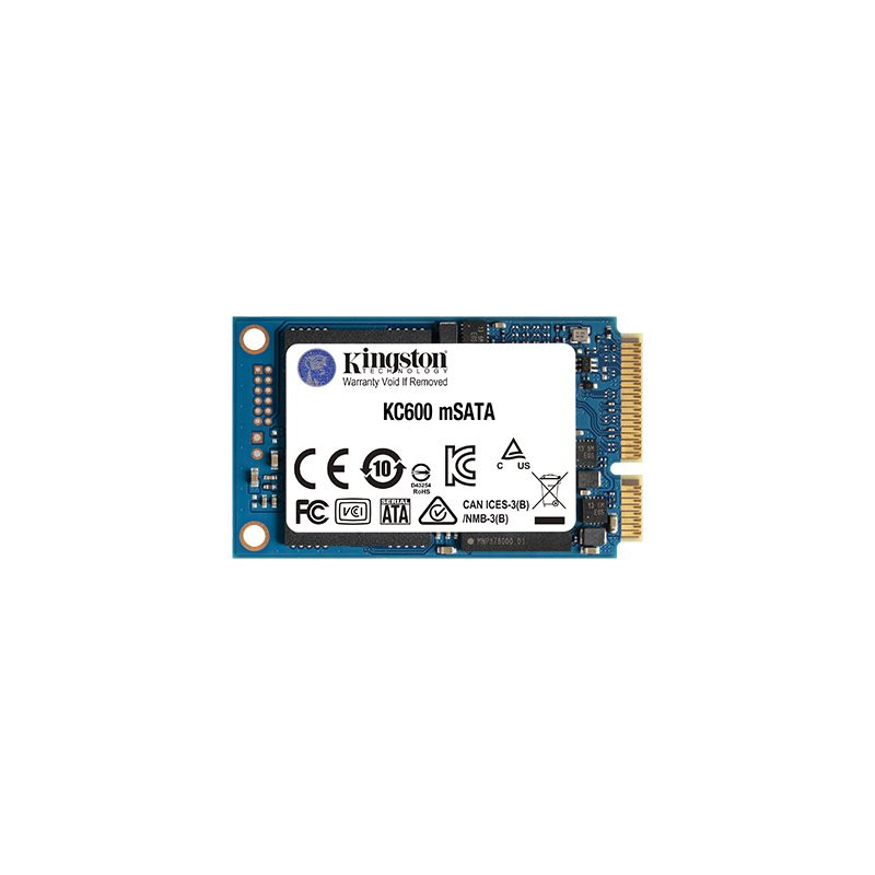 Kingston SSD 512GB KC600 mSATA 3D TLC SM2259 (ctení/zápis: 550/520MB/s)