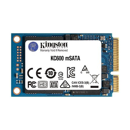 Kingston SSD 512GB KC600 mSATA 3D TLC SM2259 (ctení/zápis: 550/520MB/s)