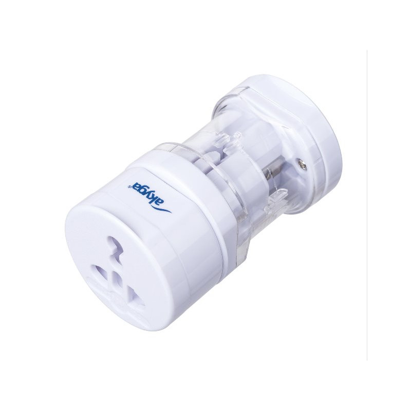 Akyga univerzální cestovní cestovní adaptér/110-250 V/ABS/Bílá