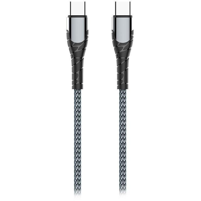 Colorway Datový Kabel USB-C/ USB-C/ 3A/ Fast Charging 65W/ 1m/ Šedivý