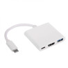 Akyga hub USB type C/USB 3.0/USB type C/HDMI/ABS/20cm