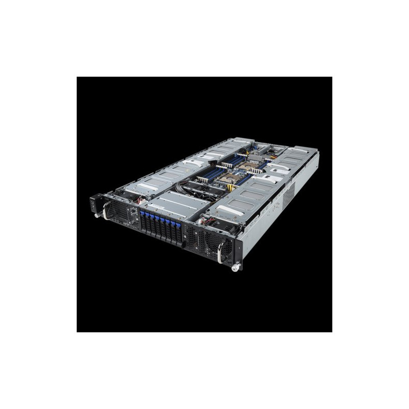 Gigabyte server G291-281 2x s.3647, 8x GPU, 24x DDR4 RDIMM, 8x2,5 HS SATA3, 2x 10GbE, IPMI, 2x 2000W tit.