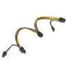 Akyga adaptér PCI Express 6 pin M/2x 6+2 pin F