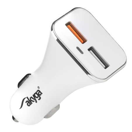 Akyga nabíjecka 2xUSB 5-12 V/3.0 A 18W Quick Charge 3.0