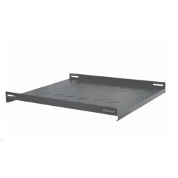 Police, 19", výška 1U, 550mm, pro stojanové rozvaděče, nosnost 50kg, černá