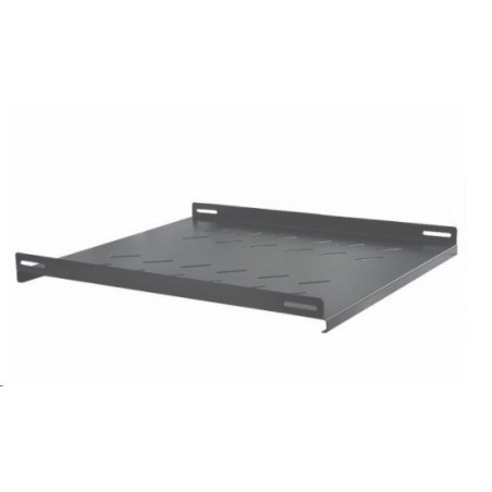 Police, 19", výška 1U, 550mm, pro stojanové rozvaděče, nosnost 50kg, černá