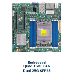 SUPERMICRO MB 1xLGA4189, iC621A, 8x DDR4 ECC, 3xNVMe, 1xNVMe/4xSATA3, M.2, 2x PCIe4.0 x16, 2x 25Gb + 4x 1Gb LAN,IPMI