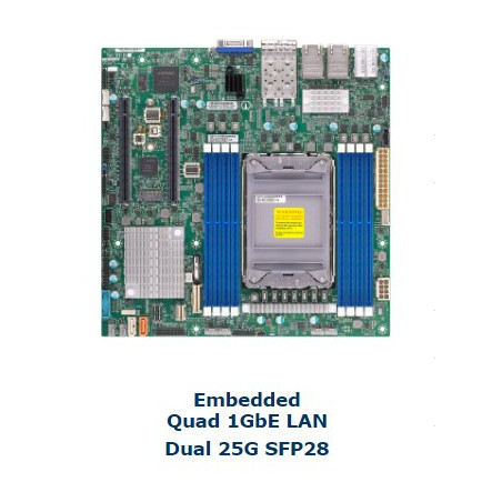 SUPERMICRO MB 1xLGA4189, iC621A, 8x DDR4 ECC, 3xNVMe, 1xNVMe/4xSATA3, M.2, 2x PCIe4.0 x16, 2x 25Gb + 4x 1Gb LAN,IPMI