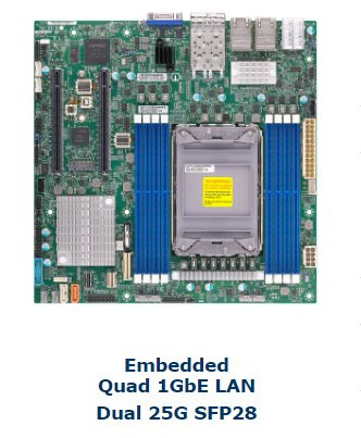 SUPERMICRO MB 1xLGA4189, iC621A, 8x DDR4 ECC, 3xNVMe, 1xNVMe/4xSATA3, M.2, 2x PCIe4.0 x16, 2x 25Gb + 4x 1Gb LAN,IPMI