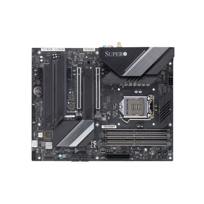 SUPERMICRO MB LGA1200/125W, Z590, 4x DDR4,4xSATA3, 2xPCIe4.0 x16 2x 3.0 x1, 3x M.2, 10Gb+1Gb LAN+WiFi, DP+HDMI, Audio