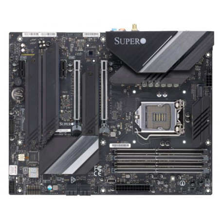 SUPERMICRO MB LGA1200/125W, Z590, 4x DDR4,4xSATA3, 2xPCIe4.0 x16 2x 3.0 x1, 3x M.2, 10Gb+1Gb LAN+WiFi, DP+HDMI, Audio