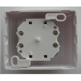 Zásuvka UTP Cat5E, 2xRJ45, na omítku, šikmý vývod, bílá