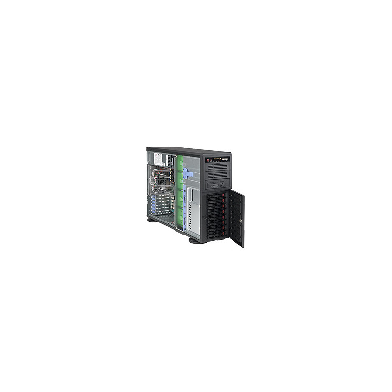 SUPERMICRO Tower/4U 8x 3,5" HS SAS/SATA, 2x 5,25", 1x 5,25" pro 3,5", 903W (80+gold) (Super Quiet - 28dB)
