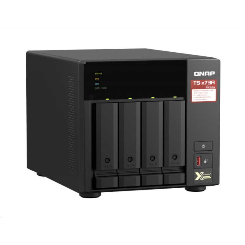 QNAP TS-473A-8G (Ryzen 2,2GHz / 8GB RAM / 4x SATA / 2x M.2 NVMe slot / 2x 2,5GbE / 2x PCIe / 4x USB)