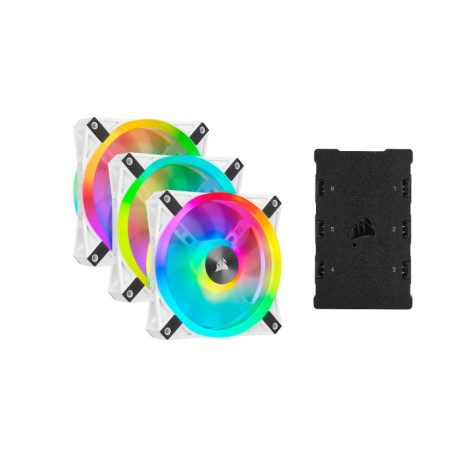 Corsair ventilátor QL Series QL120 RGB LED, 3x 120mm, Lighting Node CORE, bílá