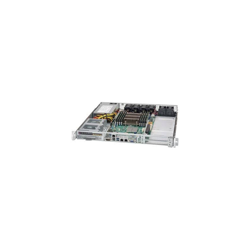 SUPERMICRO mini1U chassis 2x internal Drive Bays 2,5", 350W (Platinum) Front IO