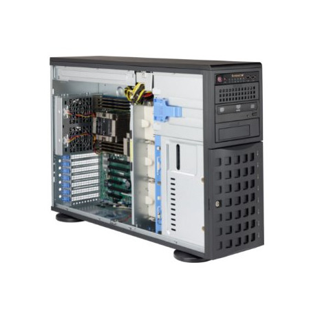 SUPERMICRO Tower/4U 8x 3,5" HS SAS/SATA, 2x 5,25", 1x 5,25" pro 3,5", 2x1230W (Titanium)