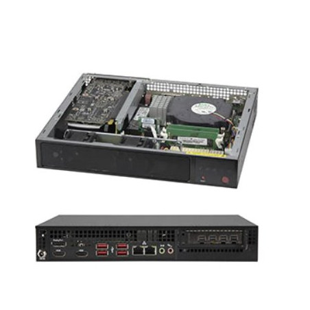 SUPERMICRO mini server LGA1200, W480E, 2x SO-DIMM DDR4, 2x SATA 1(2)x 2,5, M.2, 2x 1Gb, HDMI,DP,DVI, 180W zdroj