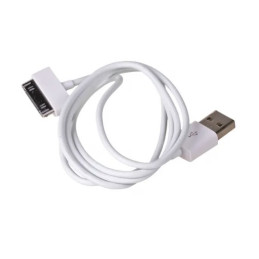 Akyga kabel USB-Apple 30-pin 1.0m/bílá