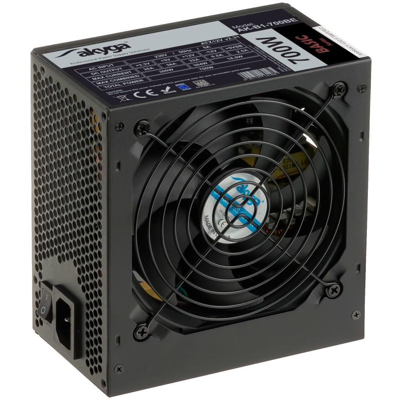 Zdroj Akyga AK-B1-700BE Basic Black Edition ATX 2.31 - 700W, 80+