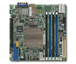 SUPERMICRO mini-ITX MB Pentium D-1508 (2-core), 4x DDR4 ECC DIMM,6xSATA1x PCI-E 3.0 x16, 2x10GbE LAN,IPMI