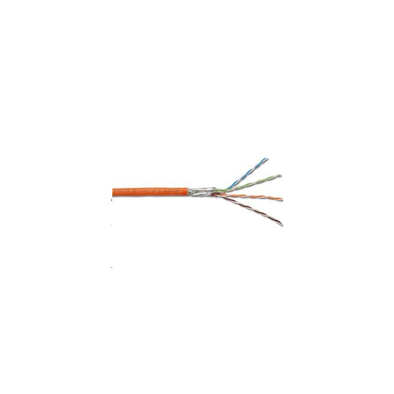 DIGITUS CAT 7 orange Twisted Pair PiMF Installation CableS/FTP, AWG 23/1, LSZH, 1000MHz, 1m