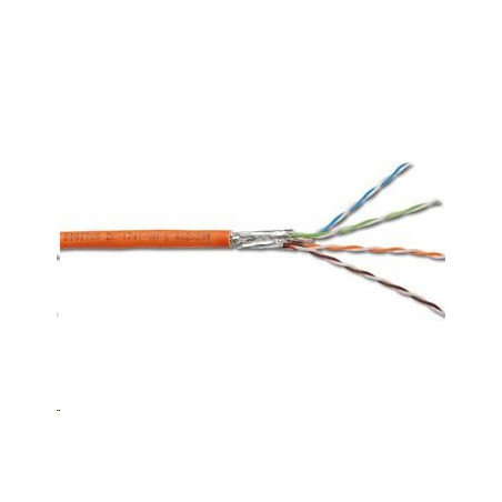 DIGITUS CAT 7 orange Twisted Pair PiMF Installation CableS/FTP, AWG 23/1, LSZH, 1000MHz, 1m