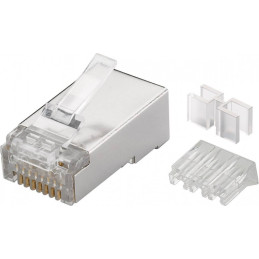 PremiumCord Konektor RJ 45 stíněný, CAT6A - na drát, balení 1ks v sáčku