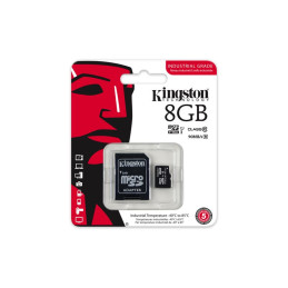 Kingston paměťová karta 8GB Industriální micro SDHC UHS-I C10 (čtení/zápis: 90/20MB/s) + SD adaptér