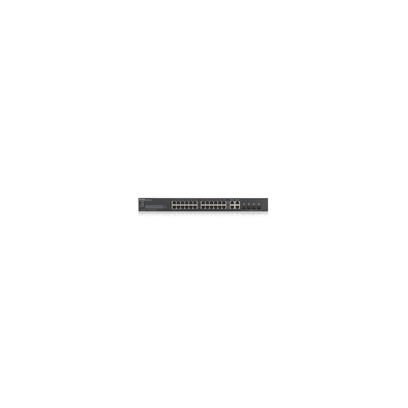 Zyxel GS1920-24v2, 28 Port Smart Managed Switch 24x Gigabit Copper and 4x Gigabit dual pers., hybrid mode, standalone or