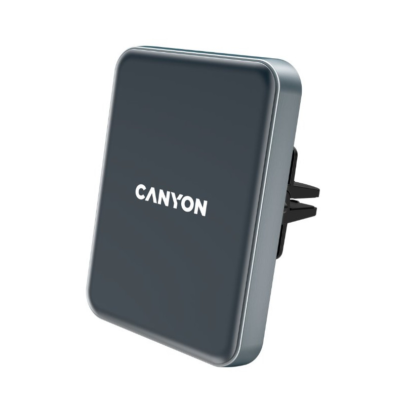 CANYON držák telefonu do ventilace auta MegaFix CA-15, Qi, magnetický, wireless nabíjení, PD 15W, USB-C