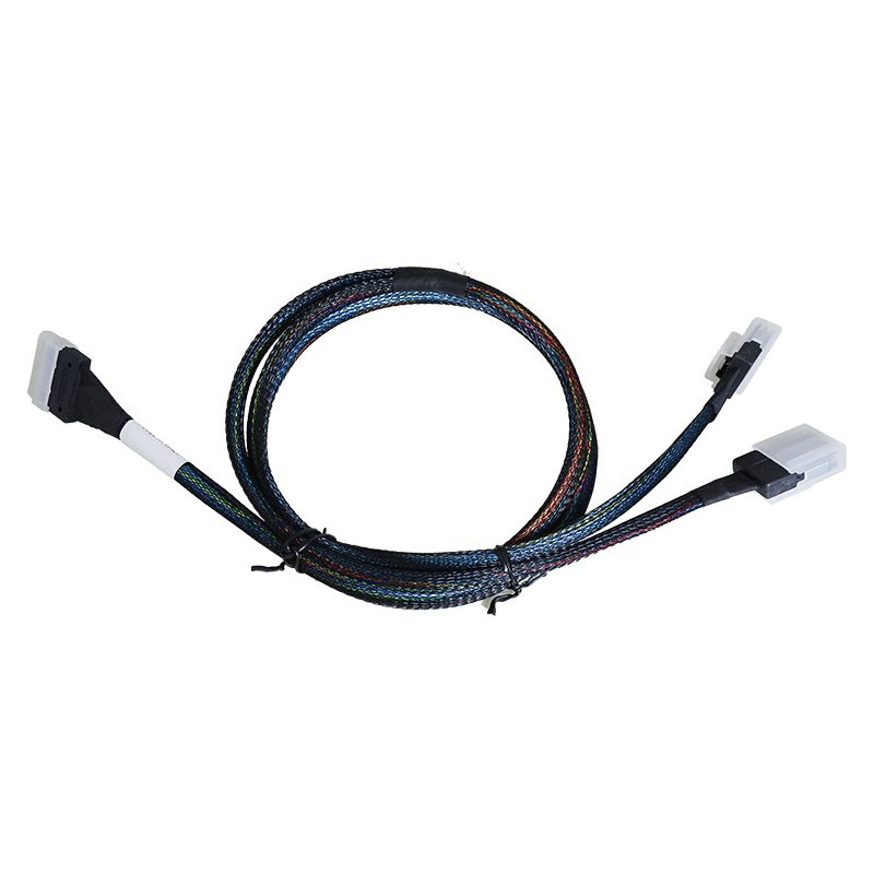 ARECA int. SlimlineSAS x8 SFF-8654 straight to 2x miniSAS SFF-8087 cable, 1m